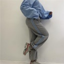 pantalone felpato con polsino grey